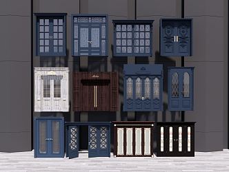 European-style entrance door 3d model