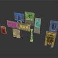 Ancient Architectural Elements Model With Doors Windows Columns And Details