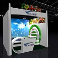 IDU Weidu Exhibition Booth With Chinese Map Fruit Decoration And Icons