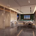 Modern Spa Bathroom Interior With Glass Partition Marble Walls And Freestanding Bathtub