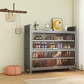 Modern Large Capacity Transparent Multi Layer Shoe Cabinet For Home Entrance Shoe Storage Organization