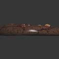 Rich Chocolate Cookie With Roasted Hazelnuts And Cracked Fudgy Surface