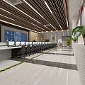 Command Hall of Modern Monitoring Room 3d model
