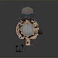 Tactical Weapon Optical Sight With Tan Body Black Components And Adjustment Knobs