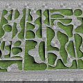 Japanese Karesansui Garden Design With Green Moss And Textured Gravel Patterns