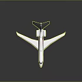 Modern White Airliner With Red Stripe Black Tail And Passenger Windows