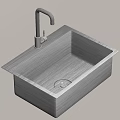 Modern Stainless Steel Kitchen Sink with Single Bowl and Faucet Design
