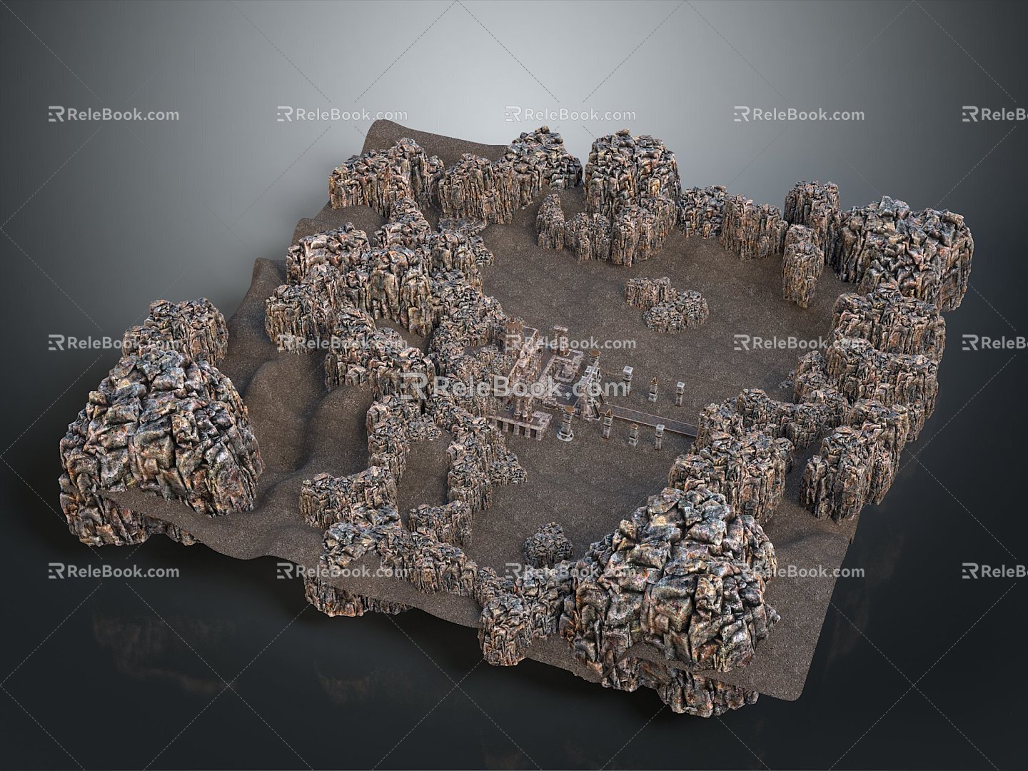 Monuments Sites Sites Sites Ruins Castle Fortress Ancient Castle Ancient Ruins Realistic 3d model