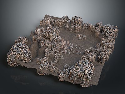 Monuments Sites Ruins Castle Fortress Ancient Castle Ancient Ruins Realistic 3d model