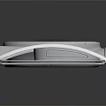 Sleek White Scene Components With Circular Opening And Rectangular Transparent Cover