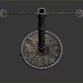 laser tower turret turntable sci-fi tower defense game tower defense sci-fi turret game turret game turret 3d model