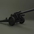 Vintage Military Field Cannon With Extended Barrel And Wheel Base Design