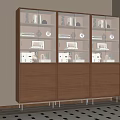 Antique Bookcase Bookshelf 3d model