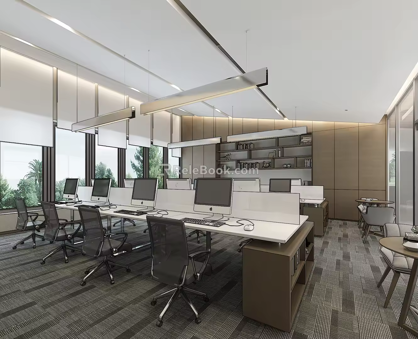 Public office area 3d model