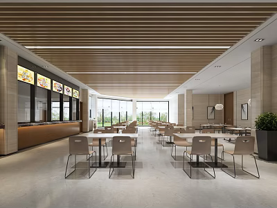 Staff canteen 3d model