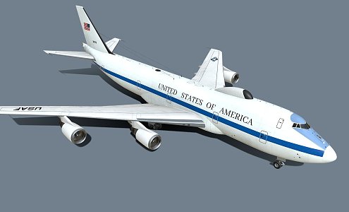 modern aircraft boeing air command plane 3d model