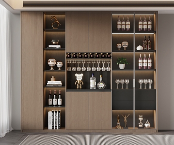 Italian Wine Cabinet Sideboard 3d model