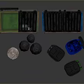 Colored Waste Bins And Trash Containers With Lids And Garbage Bags