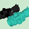 Weapon Scope Tactical Rifle Accessory Featuring Black And Blue Design High Precision Optical Sight