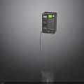Public Payphone Structure With Green Display Keypad And Coin Slot