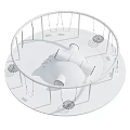 Outdoor Swing Chair Design with Circular Black Metal Frame Green Ground and Play Elements