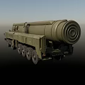 Green Military Missile Launch Vehicle With Multi Wheel Design And Heavy Duty Launcher System