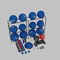 Fitness Equipment With Reebok Exercise Balls Storage Rack Yoga Mats And Heart Rate Monitor