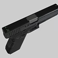 Glock 17 Black Pistol Featuring Grip Slide And Made In Austria Design