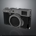 Vintage Film Camera With Silver Body Black Accents And Classic Lens Design