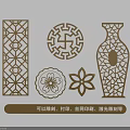 Intricate Sculpture Carving Designs With Vase Flower Patterns Laser Carving And Printing