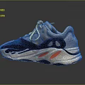 Stylish Modern Sneakers With Gray Upper Orange Accents Yellow Laces And Thick Wavy Sole Design