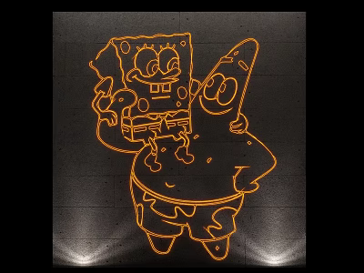 Modern decorative lamp 3d model