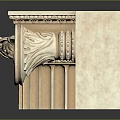 Ornate Classical Architectural Capital With Carved Volute Details And Stone Base