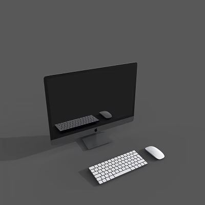 modern computer apple computer 3d model