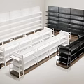 Supermarket Department Store Interior With Shelves Of Various Products And Neat Displays