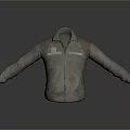 Gray Fleece Coat With Front Zipper And Chest Pocket Design