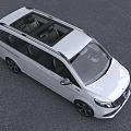 White Mercedes MPV With Modern Front Grille And Sleek Exterior Design