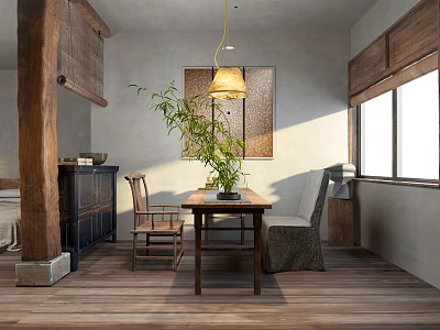 Quiet Room Homestay Hotel Twin Room 3d model