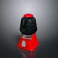Modern Lighting Combination Featuring Red Base Black Upper Part Red Top And Metallic Details