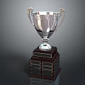 Modern Trophy Silver Cup Global Trophy 3d model