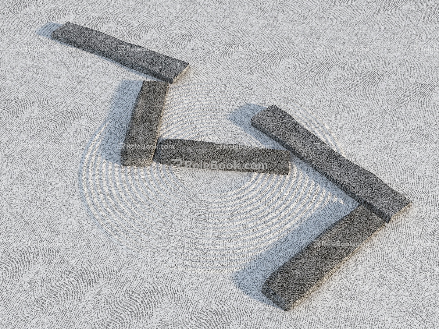 Japanese thick slate 3d model