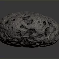 Natural Porous Stone with Many Holes on Textured Rounded Surface