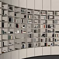 Modern Bookshelf Curved Bookshelf Curved Niche Curved Decorative Rack Curved Storage Rack 3d model