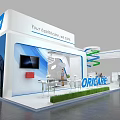Oricare Exhibition Booth With Modern Design Spiral Structure And Display Screens