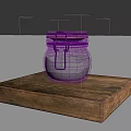 Sculpture Carving Materials Featuring Gypsum Powder In Glass Jar On Wooden Board
