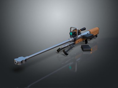 Sniper rifle sight sniper rifle sci-fi sniper rifle semi-automatic rifle combat rifle 3d model