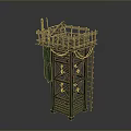 Tower defense sentry tower air defense watchtower observatory tower loft 3d model