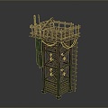 Tower defense sentry tower tower air defense watchtower observatory observatory observatory tower loft 3d model