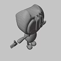 Bendy The Ink Machine Black And White Cartoon Character With Thumbs Up And Bow Tie