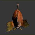 Colorful Red Orange Spotted Fish With Spiky Fins Blue Eyes And Vibrant Scales